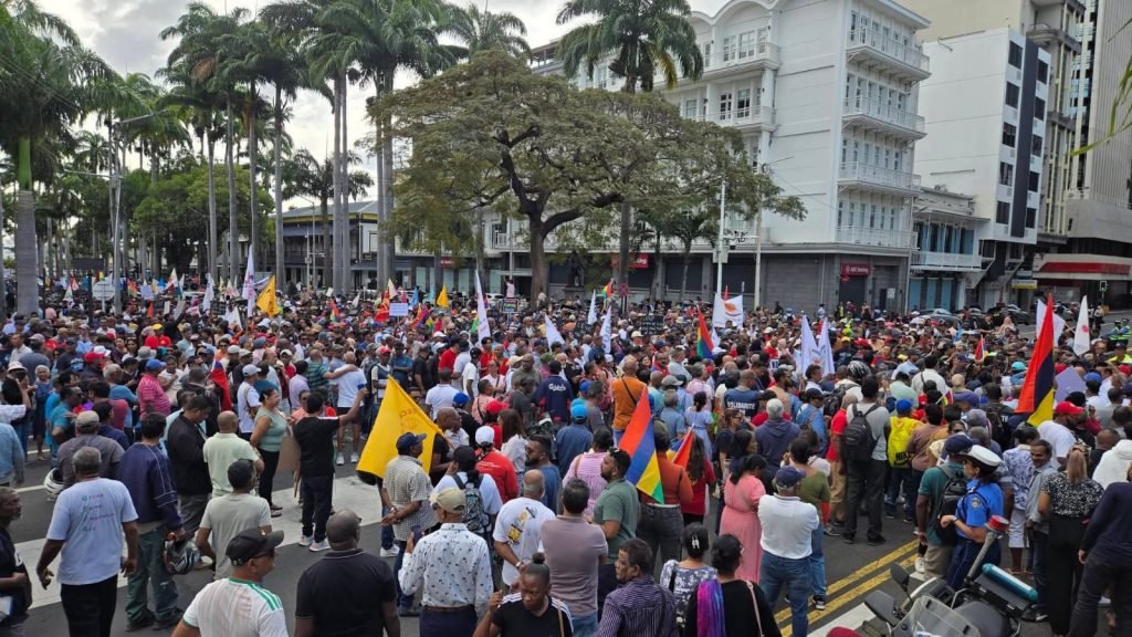 Manifestation a Port-Louis